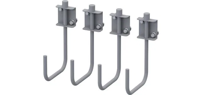 40053 – HOLMAN Multi Purpose Hook, Shelf Mount To Hang Ropes/ Electrical Cord/ Wire And Coiled Materials Gray Pack Of...